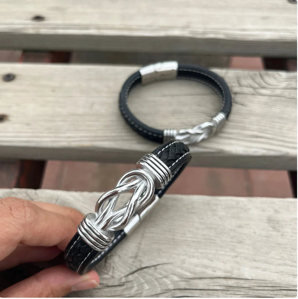 A MI HIJO | SIEMPRE UNIDOS | PULSERA DE CUERO