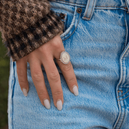 Anillo Medallón Oval Personalizado